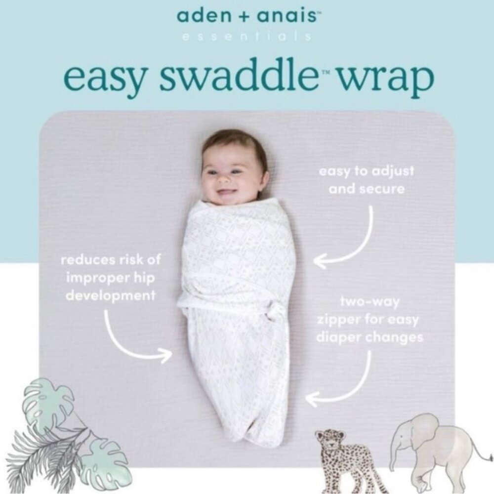 Baby Swaddle wrap aden + anais blue stripes